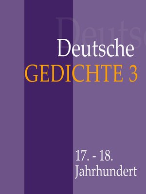 cover image of Deutsche Gedichte 3
